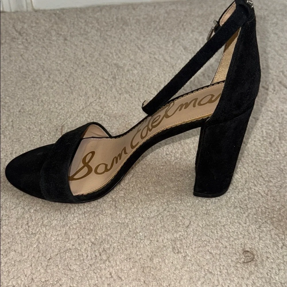 Sam Eldeman Suede Black Heels
